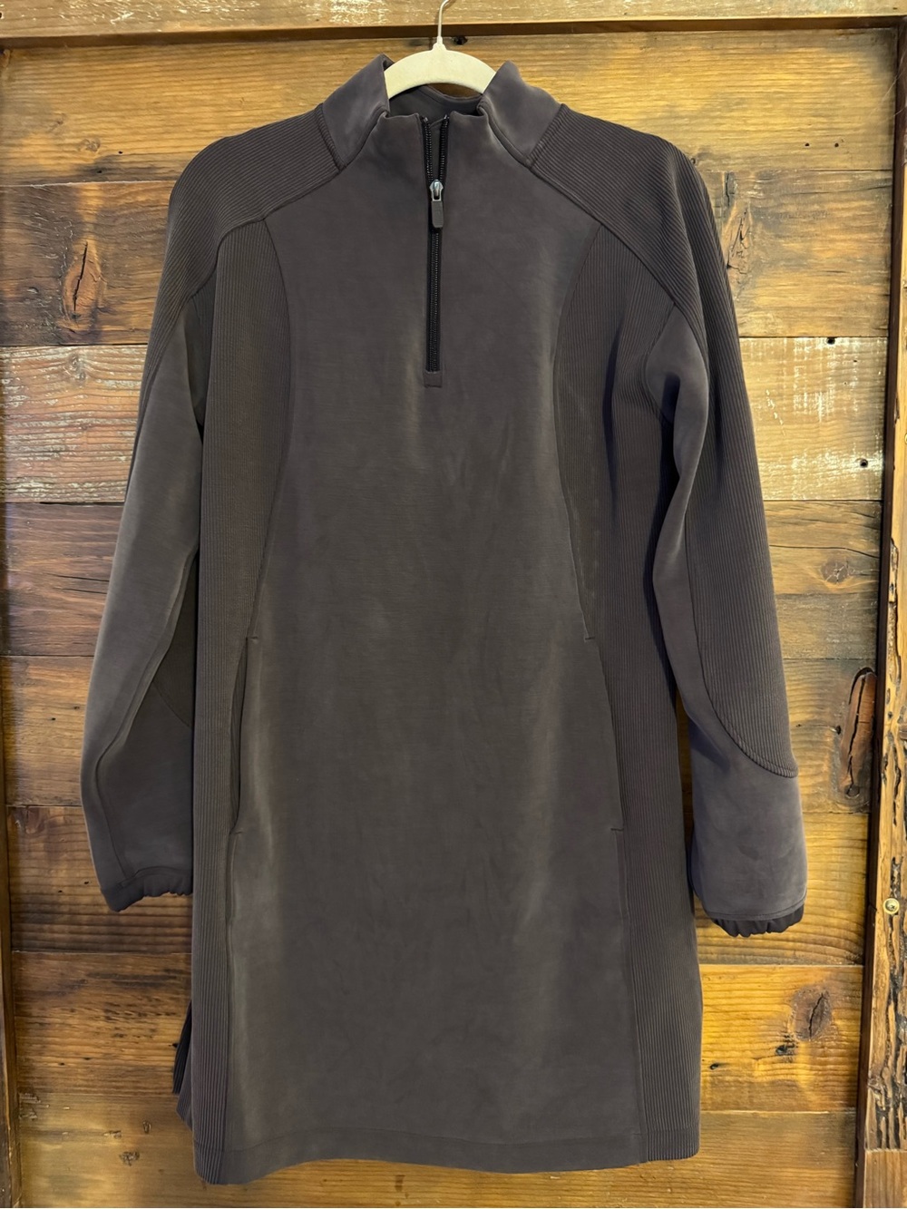 lululemon Softstreme Half-Zip Mini Dress Brown Size M